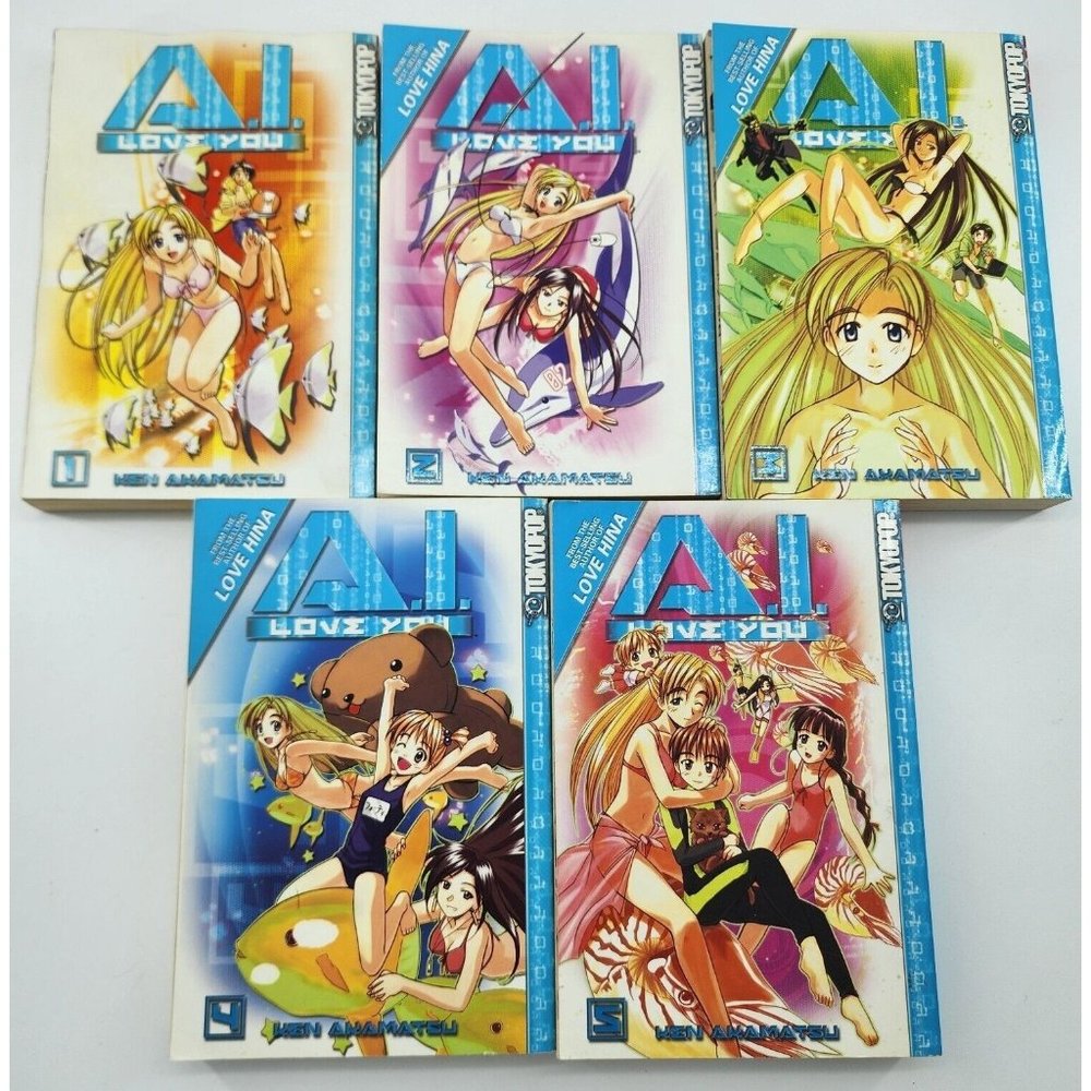 A.I. AI‎ LOVE YOU volume 1 2 3 4 5 1-5 Lot SET English paperback MANGA